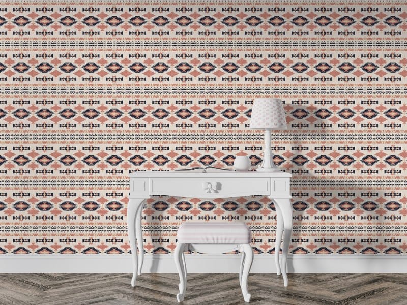 Large Wall Stencil Pattern Fabric Wallpaper Covers an area up to 4.2mX3m with adhesive and smoothing tool