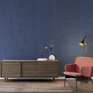 Beautiful Navy blue Paint Color Fabric Wallpaper Covers an area ​​up to 4.2mX3m with adhesive  and smoothing tool