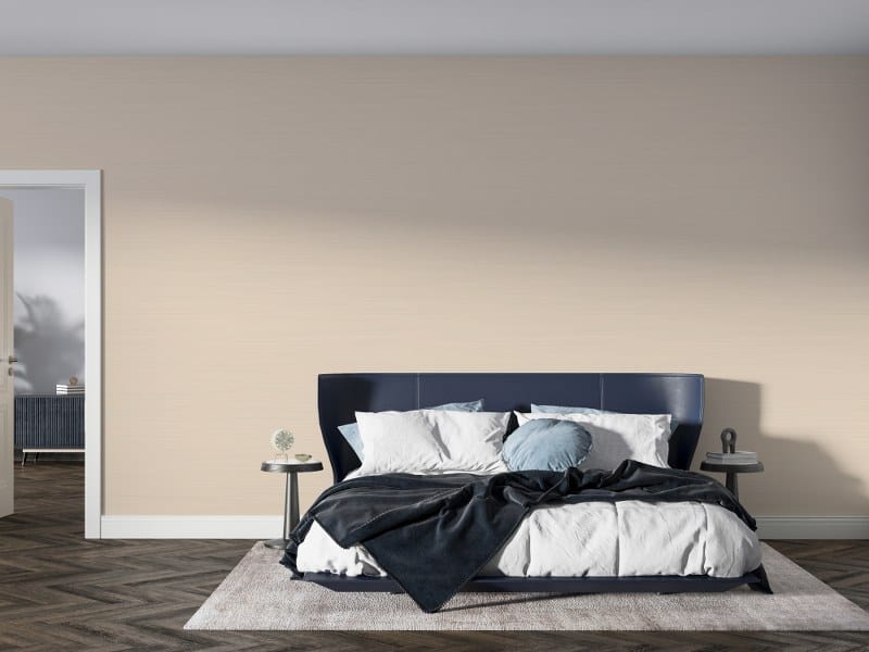 Off white Paint Color Fabric Wallpaper Covers an area up to 4.2mX3m with adhesive and smoothing tool