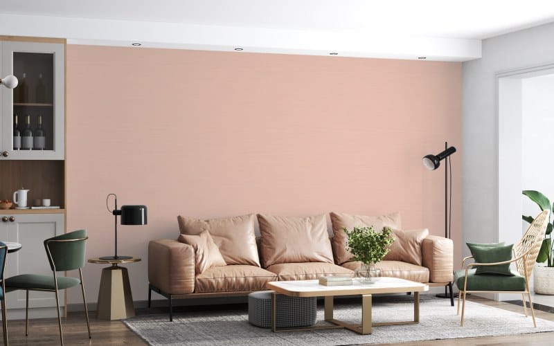 The Beautiful Pink Paint Color Fabric Wallpaper Covers an area up to 4.2mX3m with adhesive and smoothing tool