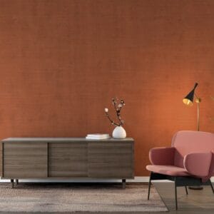 Beautiful Orange Paint Color Fabric Wallpaper Covers an area ​​up to 4.2mX3m with adhesive  and smoothing tool