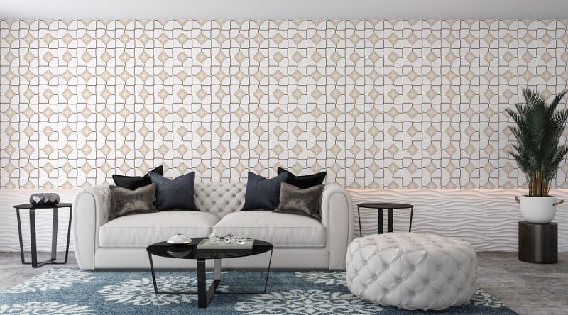 Japanese Brown Geometric Texture Fabric Wallpaper Covers an area up to 4.2mX3m with adhesive and smoothing tool