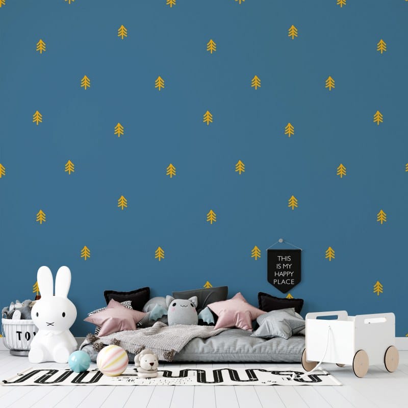 Amazing Millwood Pines Trees Fabric Wallpaper Covers an area up to 4.2mX3m with adhesive and smoothing tool