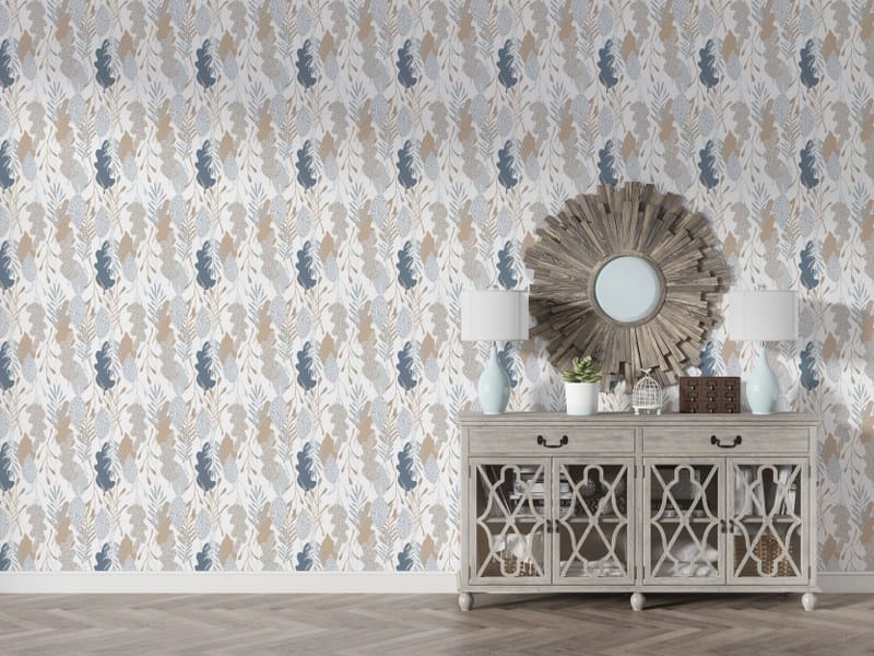 Scandinavian Temporary Fabric Wallpaper Covers an area up to 4.2mX3m with adhesive and smoothing tool