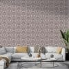 Seamless Victorian Pattern Fabric Wallpaper Covers an area ​​up to 4.2mX3m with adhesive  and smoothing tool