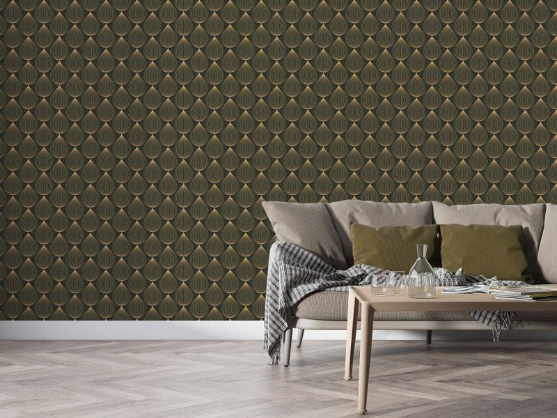 خلفية قماشية بخطوط رمادية متموجة مجردة من التكنولوجيا تغطي مساحة تصل إلى 4.2 م × 3 م باستخدام أداة لاصقة وتنعيم