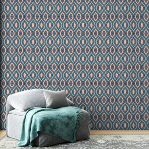 Magics Abstract Multicolor Fabric Wallpaper Covers an area up to 4.2mX3m with adhesive and smoothing tool