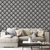 Classical luxury old fashioned damask ornament Fabric Wallpaper Covers an area ​​up to 4.2mX3m with adhesive  and smoothing tool