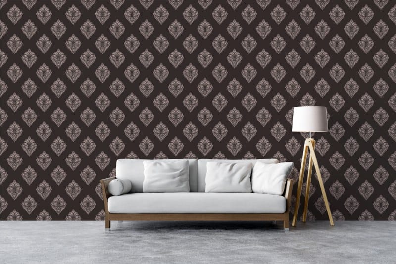 Damask seamless pattern element classical Fabric Wallpaper Covers an area up to 4.2mX3m with adhesive and smoothing tool