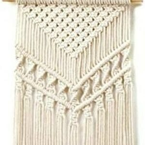 Small Macrame Wall Hanging Woven Handmade