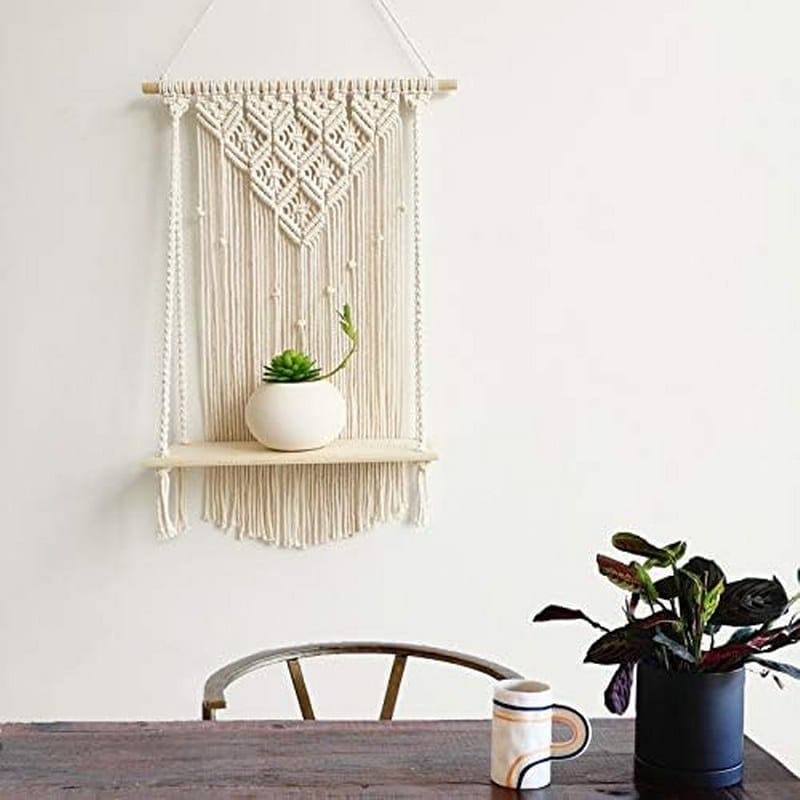 Macrame Wall Hanging Boho Hanging Shelf