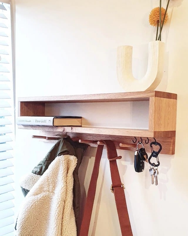 Entryway Organiser Wooden Shelf