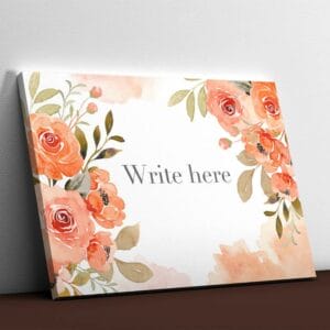 Write your canvas tableu with flowers