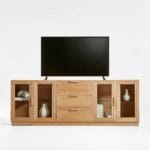 Calypso 90" Natural Wood Storage Media Console