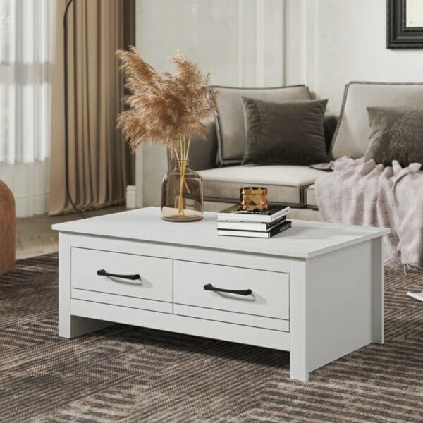Limestone Coffee Table with Storage