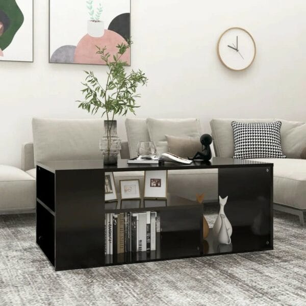 Godhigh Floor Shelf Coffee Table with Storage