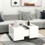 Extendable Wheel Coffee Table with Storage