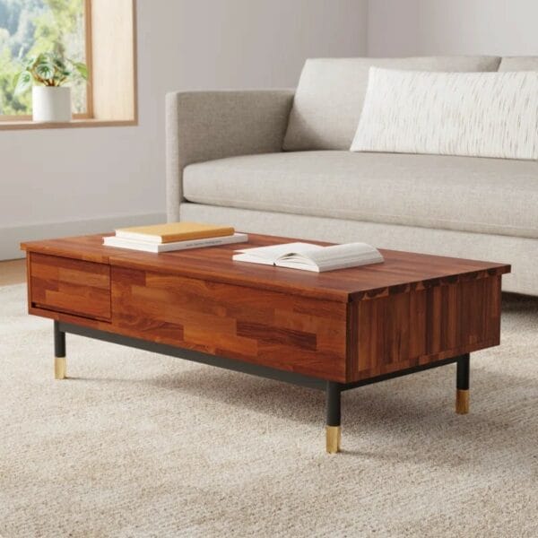 Dakota Solid Wood Coffee Table with Storage