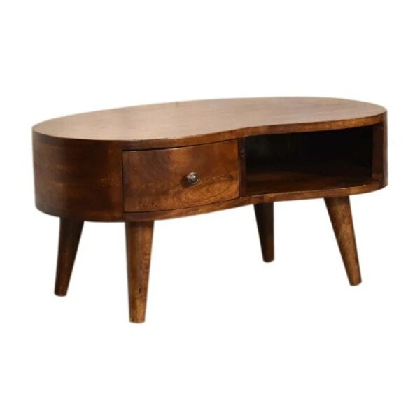 Wood Solid Coffee Table with Storage