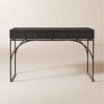 Ebony 3-Drawer Black Oak Desk