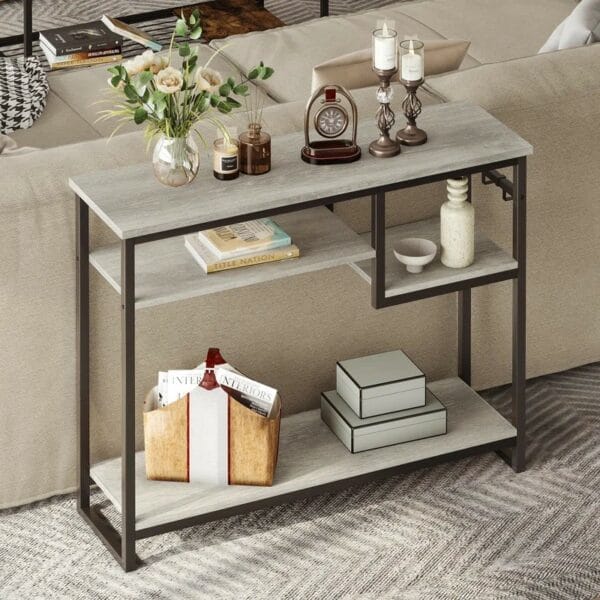 Geometric Art Console Tables for Entryway