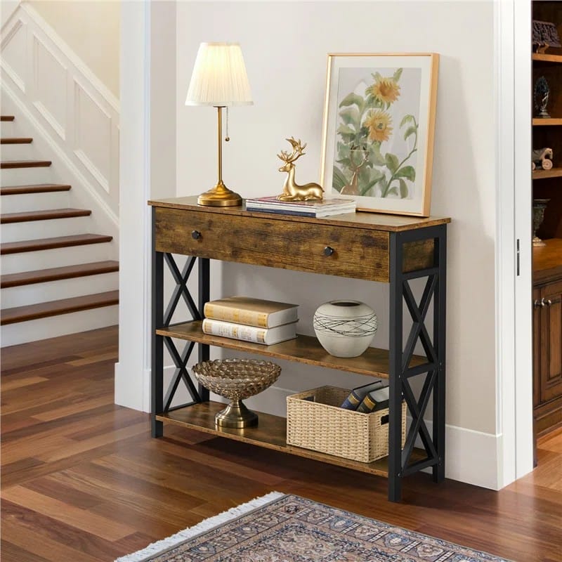 100cm Vintage Wooden Console Table