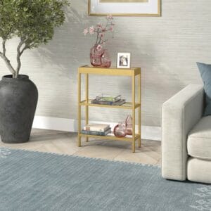 Glass Top Console Table