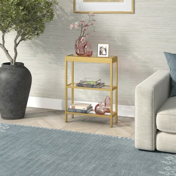Glass Top Console Table