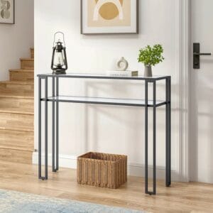 Millerstown 100cm Glass Top Console Table