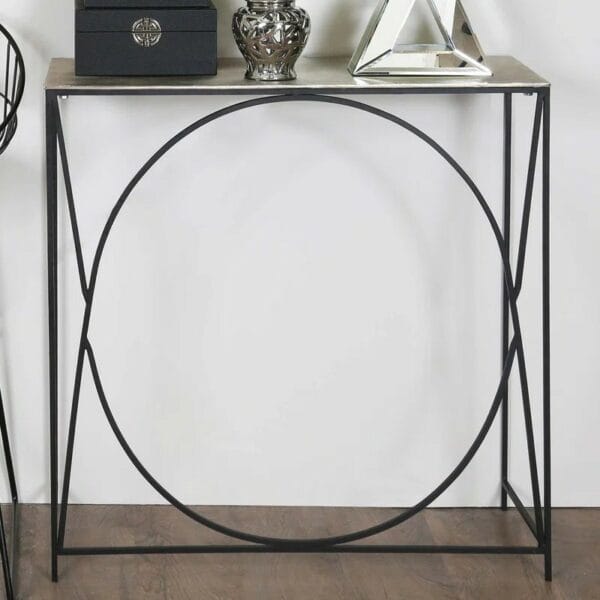 90cm Slim Metal Entryway Table