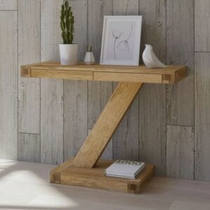Z Wood Top Console Table