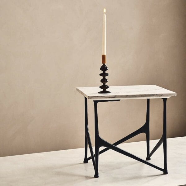 Aerolit White Marble Side Table