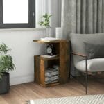 Floor Shelf End Table with Storage