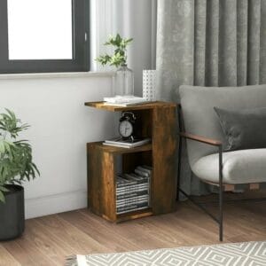 Floor Shelf End Table with Storage