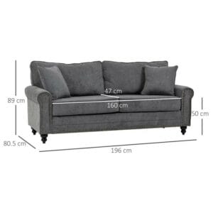 3 Seater Upholstered Sofa