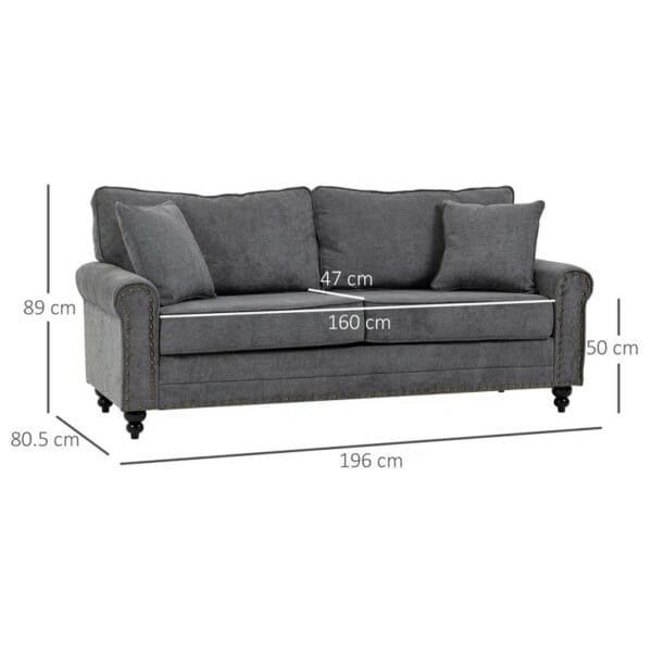 3 Seater Upholstered Sofa