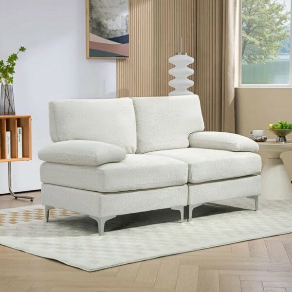 Beige Loveseat