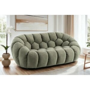 Low-Profile Boucle Brosen Sofa