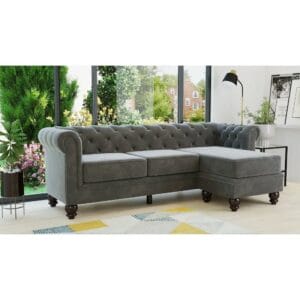 Scroll Arms Chesterfield Sofa