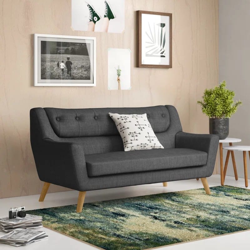 أريكة فارنر ذات أذرع مستديرة بطول 165 سم