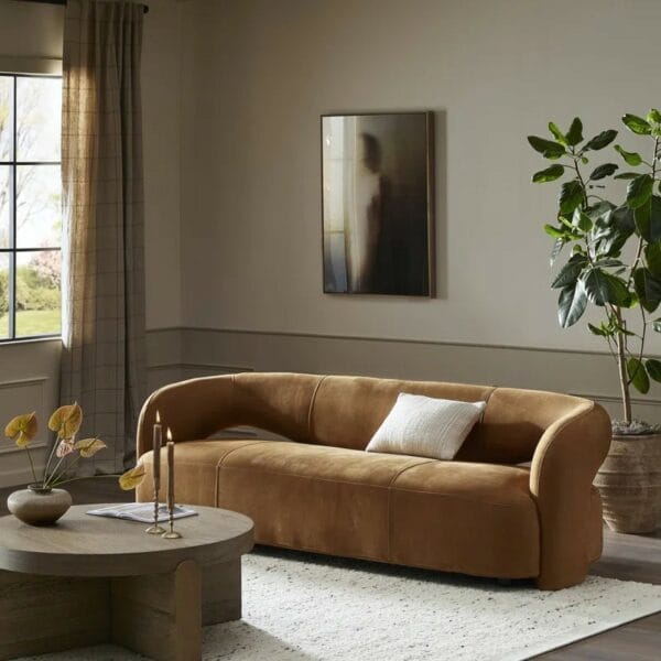 Murcia 95.5'' Genuine Leather Sofa