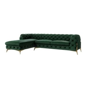 Azaylee Velvet Corner Sofa