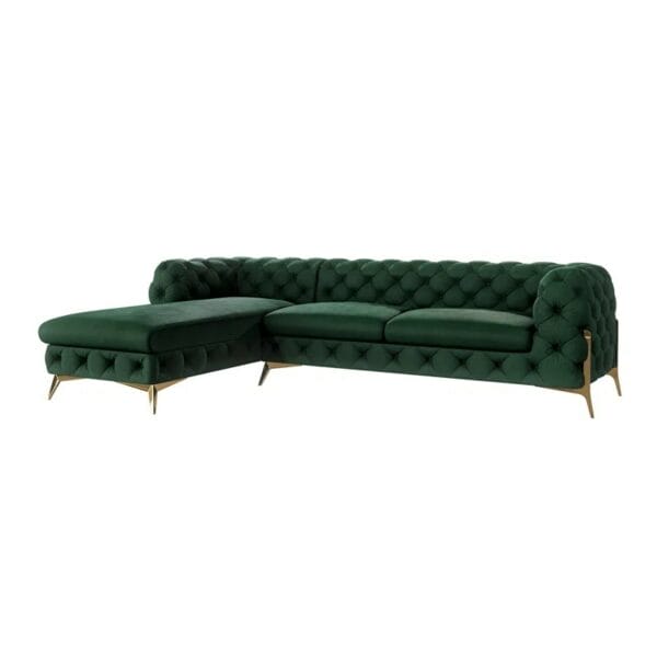 Azaylee Velvet Corner Sofa