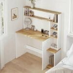 Beige and White Writing Desk