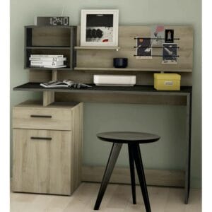 Rectangle Writing Desk with Hutch Storage