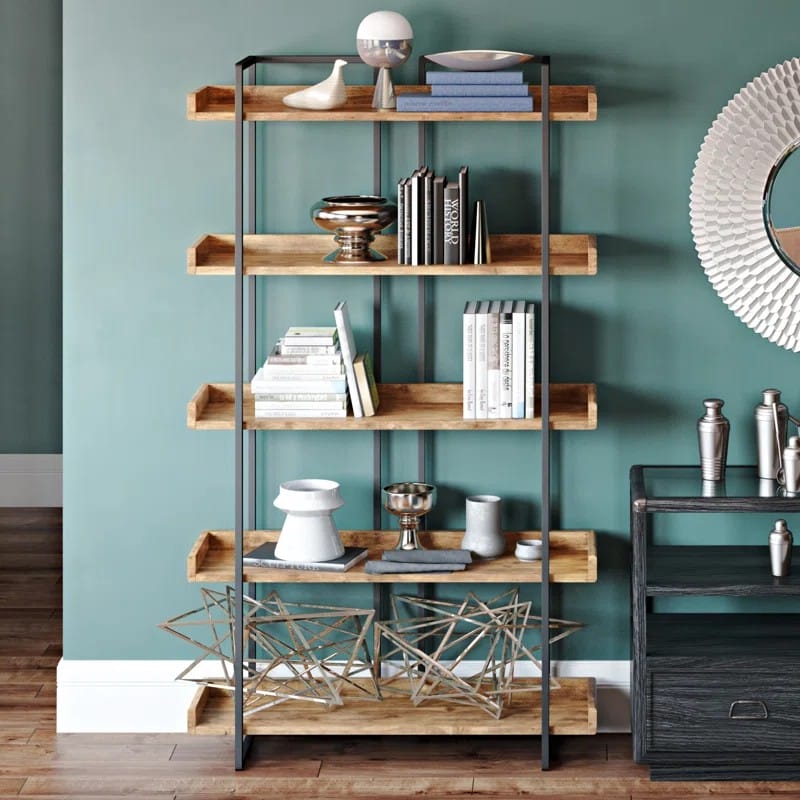 خزانة كتب من الخشب الصلب