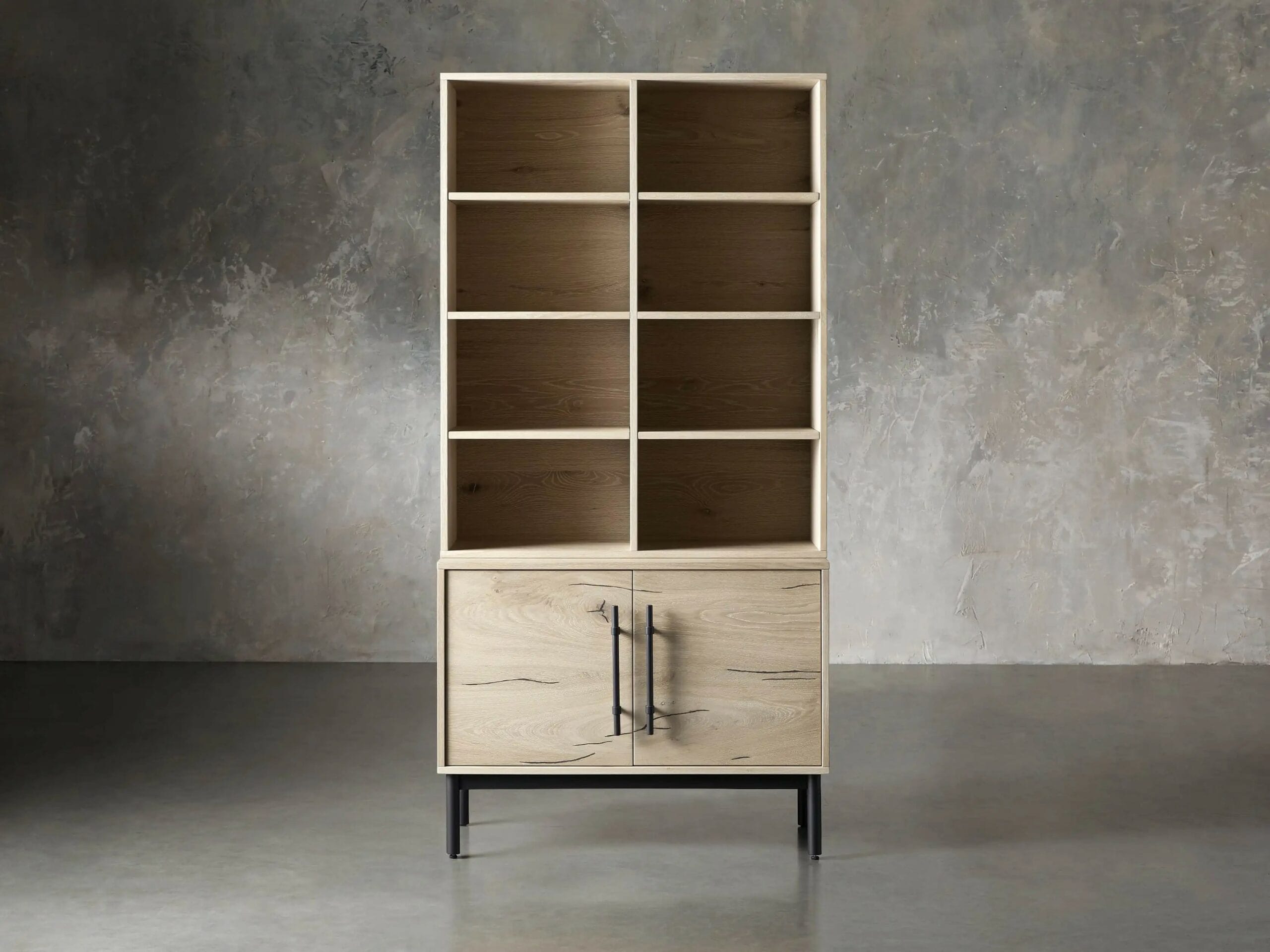 Sullivan Bookcase with Cabinet Base