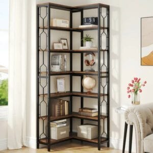 Steel Corner Bookcase