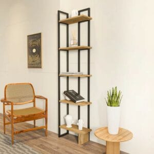 Metal Corner Bookcase