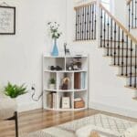 4-Tier Corner Cabinet With Charging Station